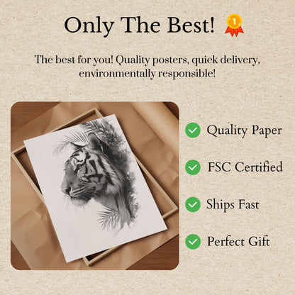 Majestic Tropical Tiger Poster