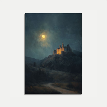 Moonlit Castle Night Poster