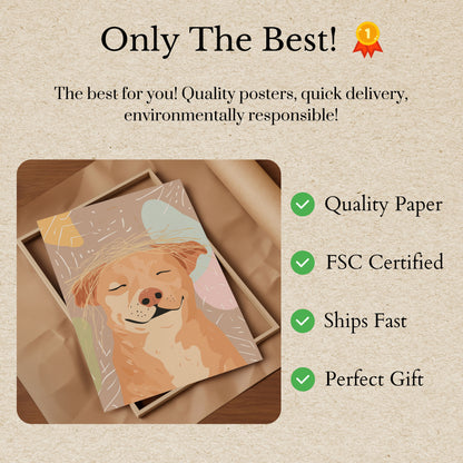 Glad Leende Hund Poster