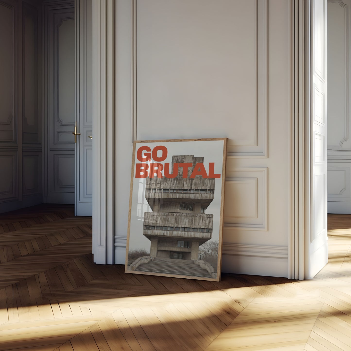 Concrete Brutalism Architecture Poster