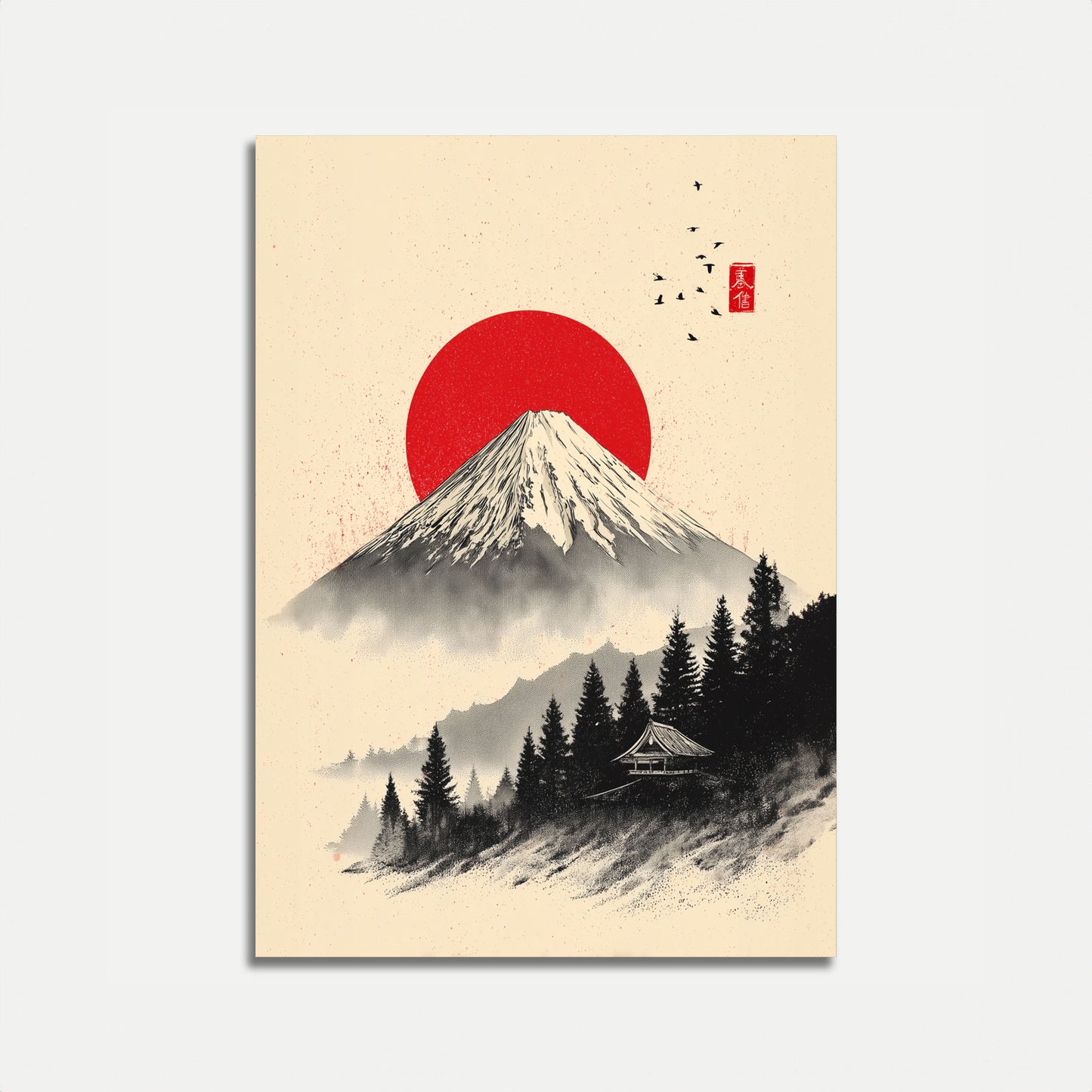 Poster Sonnenaufgang am Mount Fuji