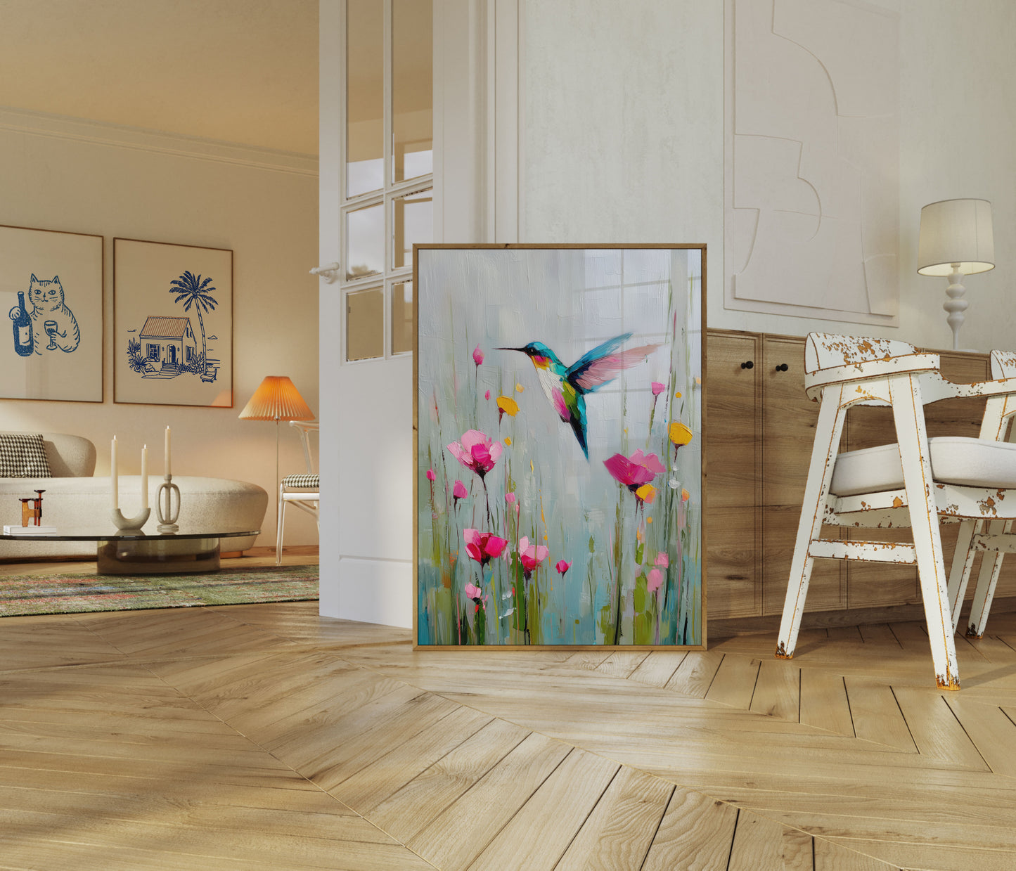 Dansende Kolibrie Tuin Poster