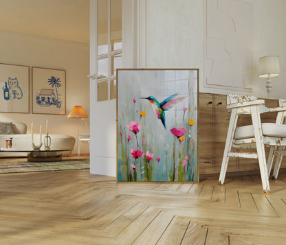 Dansende Kolibrie Tuin Poster