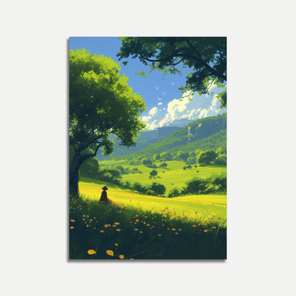 Tranquil Valley Landscape Poster