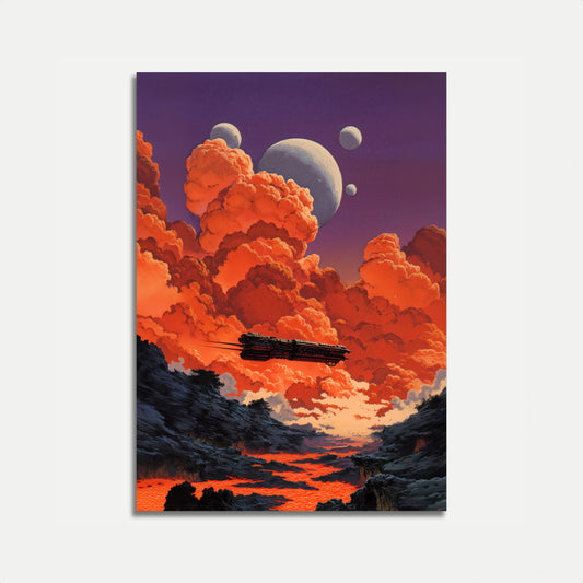 Alien Planet Spaceship Adventure Poster