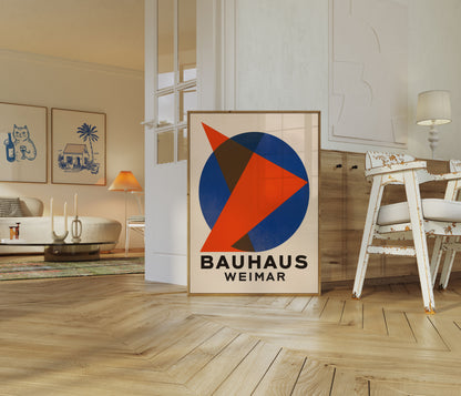 Bauhaus Weimar Geometrický designový plakát