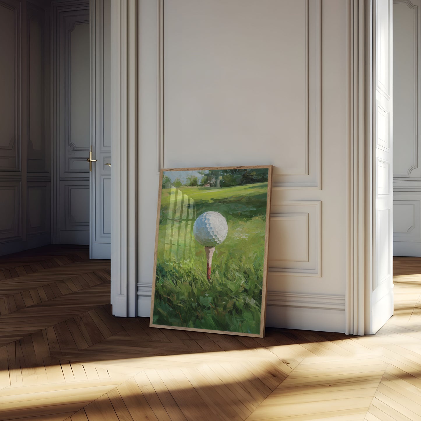 Póster del momento sereno en el campo de golf