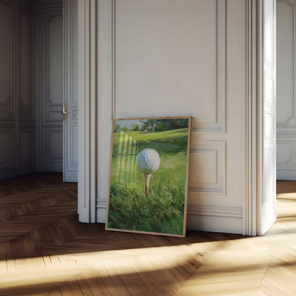 Póster del momento sereno en el campo de golf