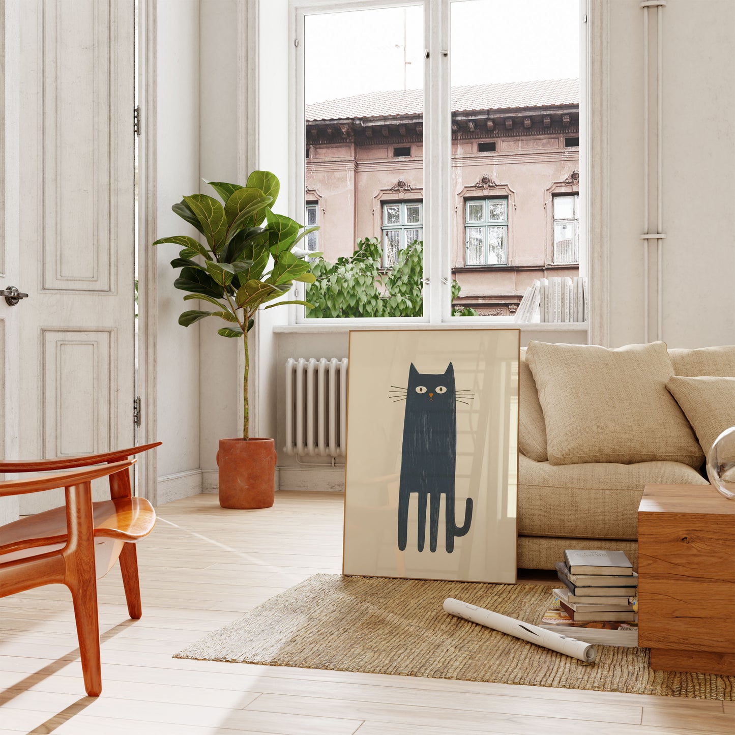 Pôster do Olhar do Gato Preto Alto