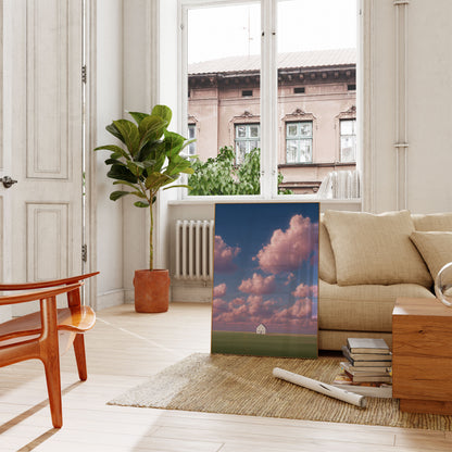 Solitude in Pink Clouds Poster