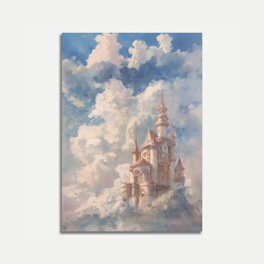 Floating Castle in the Clouds Poster
