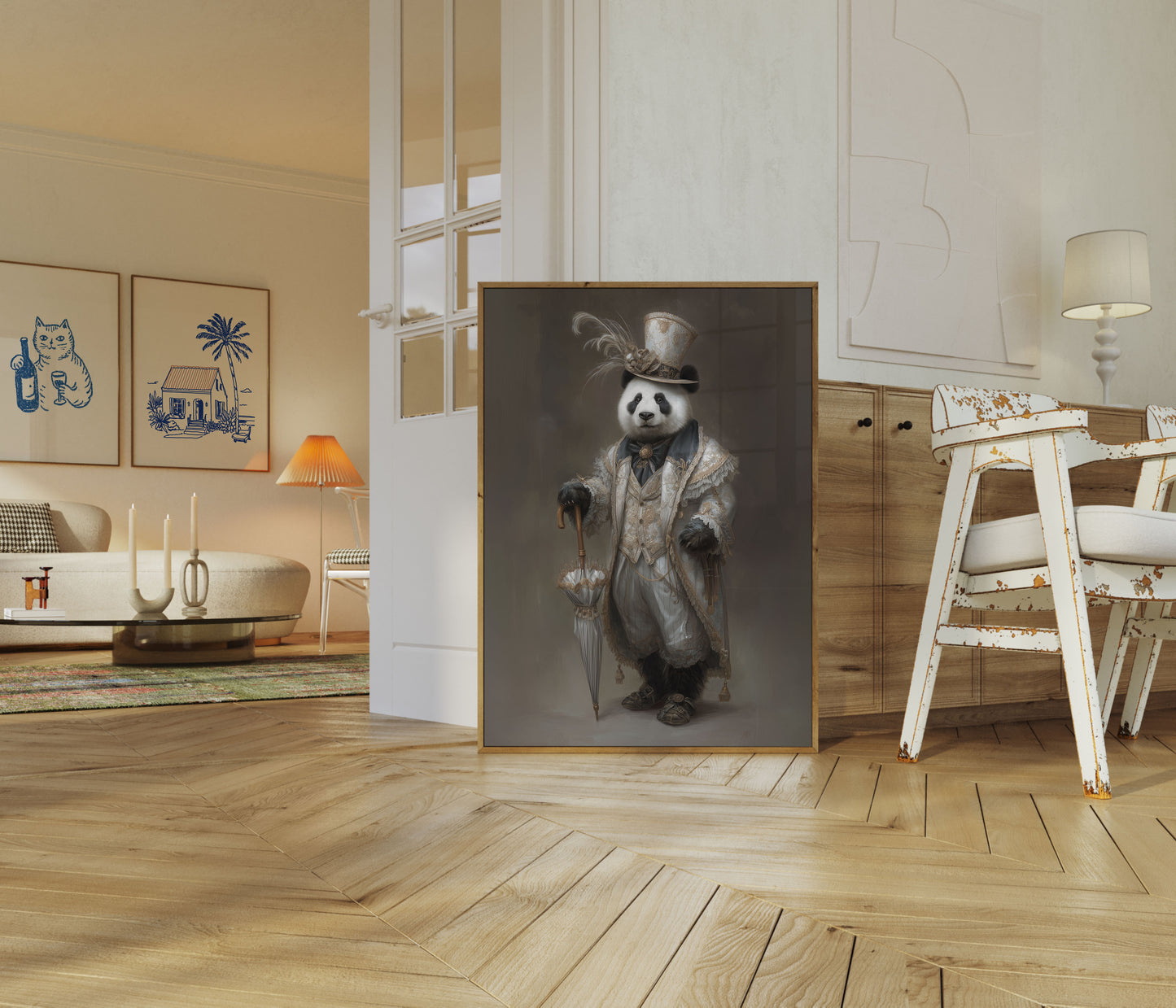 Elegant Aristocratic Panda Poster