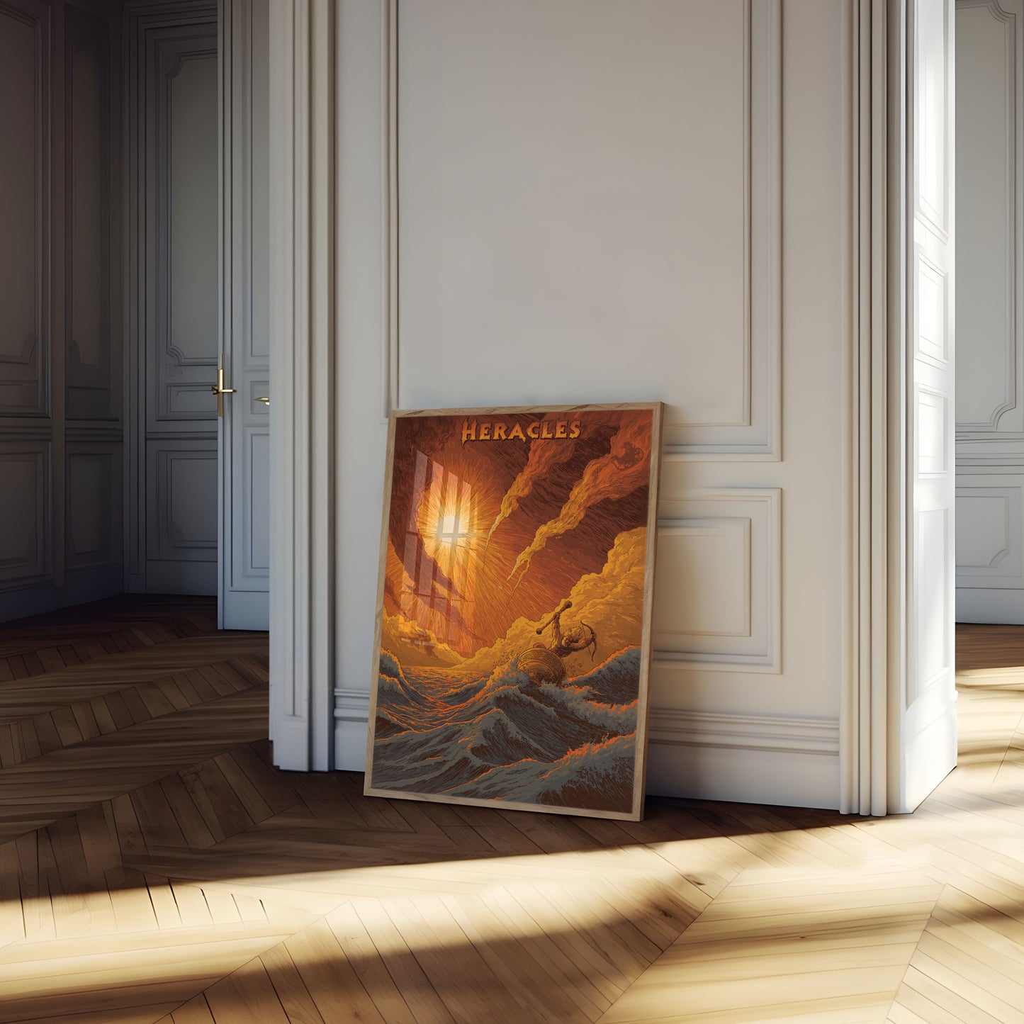 Heracles Battling the Sea Poster