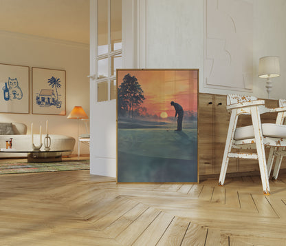 Affiche Sunrise Golf Sérénité