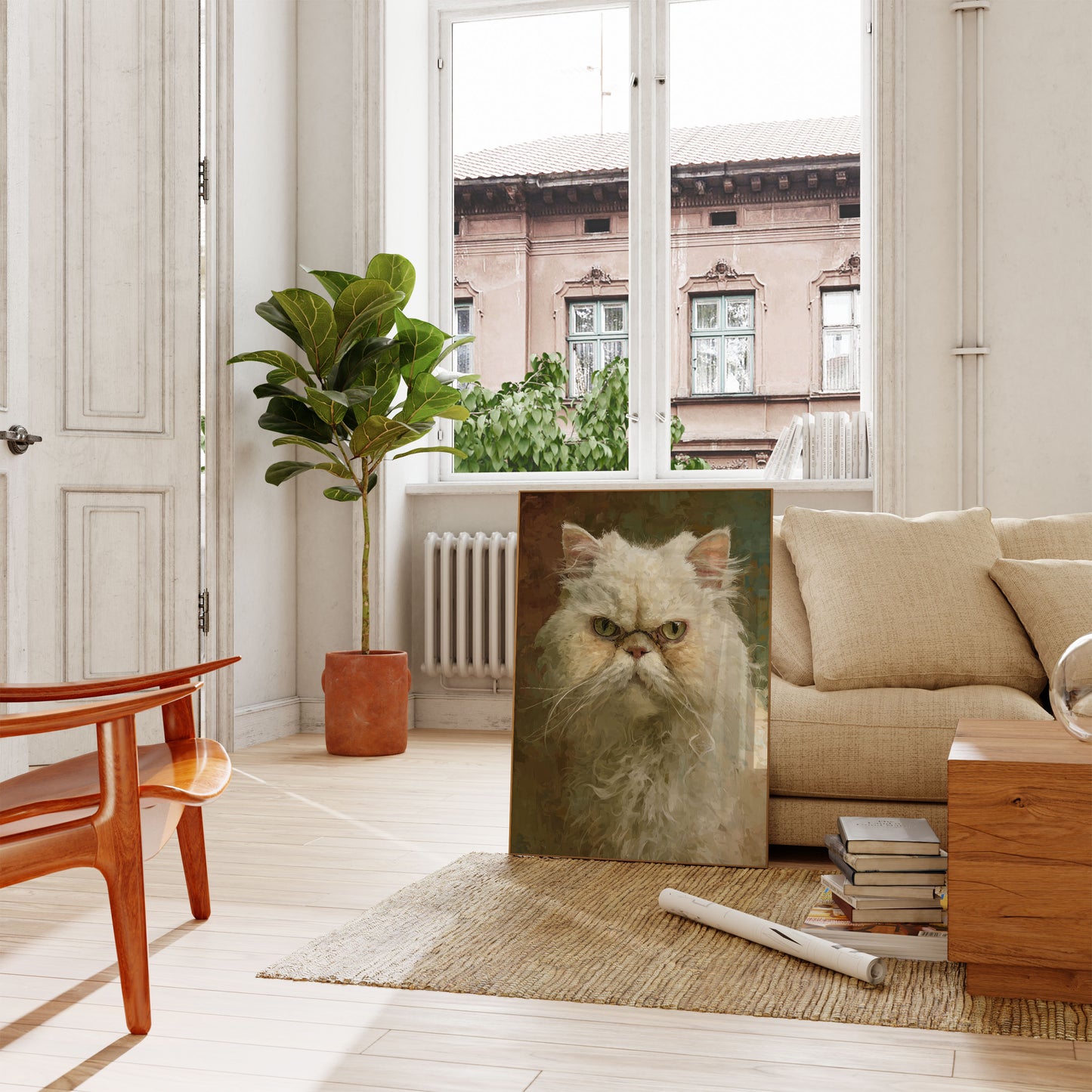 Majestätisches weißes persisches Katzen-Poster