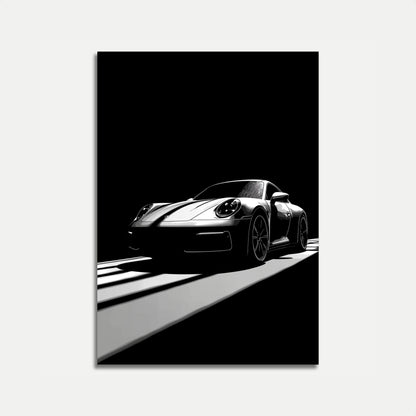 Midnight Porsche Silhouette Poster