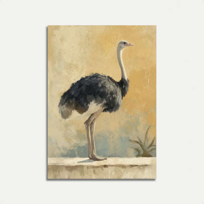 Elegant Ostrich Bird Poster