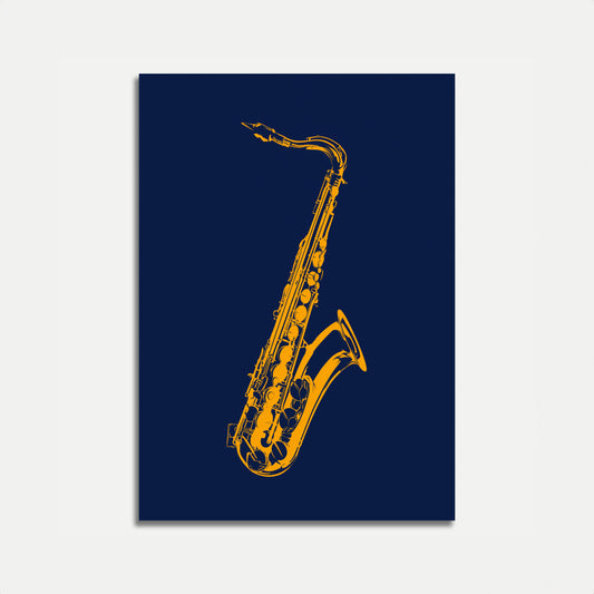 Gyllene Saxofonjazz Affisch