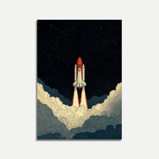 Space Shuttle Launch Poster