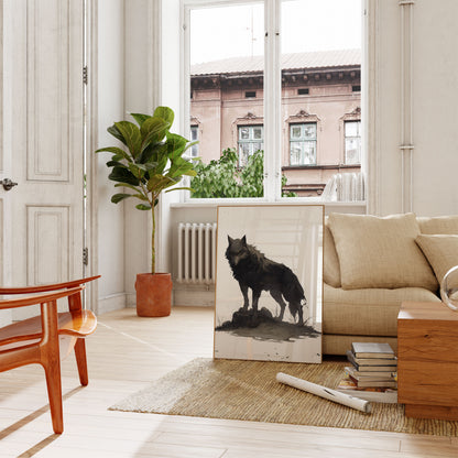 Dark Wolf Guardian Poster