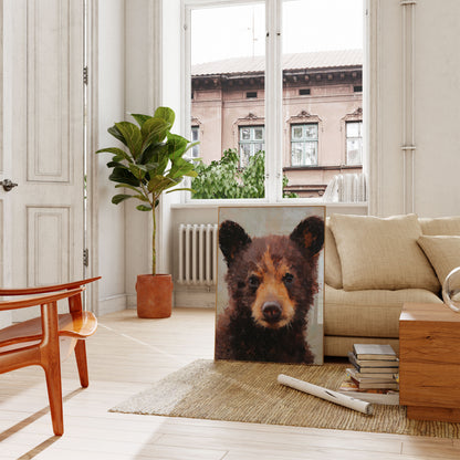 Poster di Dipinto a Olio Ritratto di Orso Nero