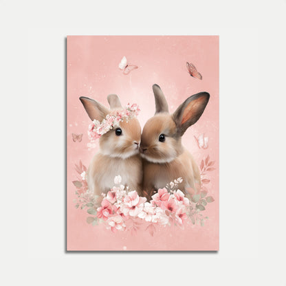 Adorable Bunny Lovers Poster