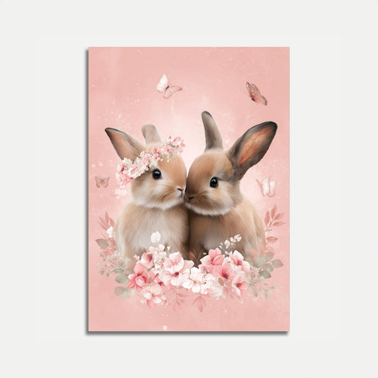 Adorable Bunny Lovers Poster