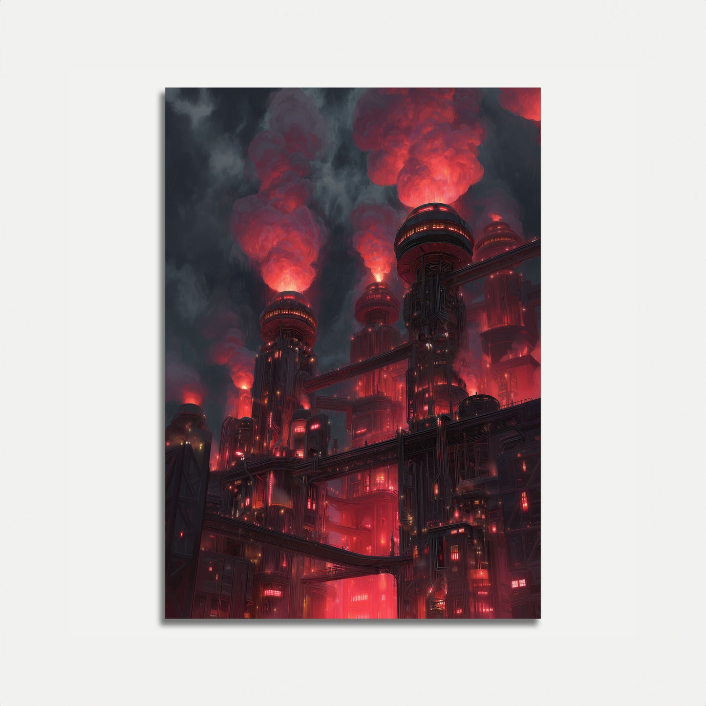 Dystopian Industrial Factory Poster