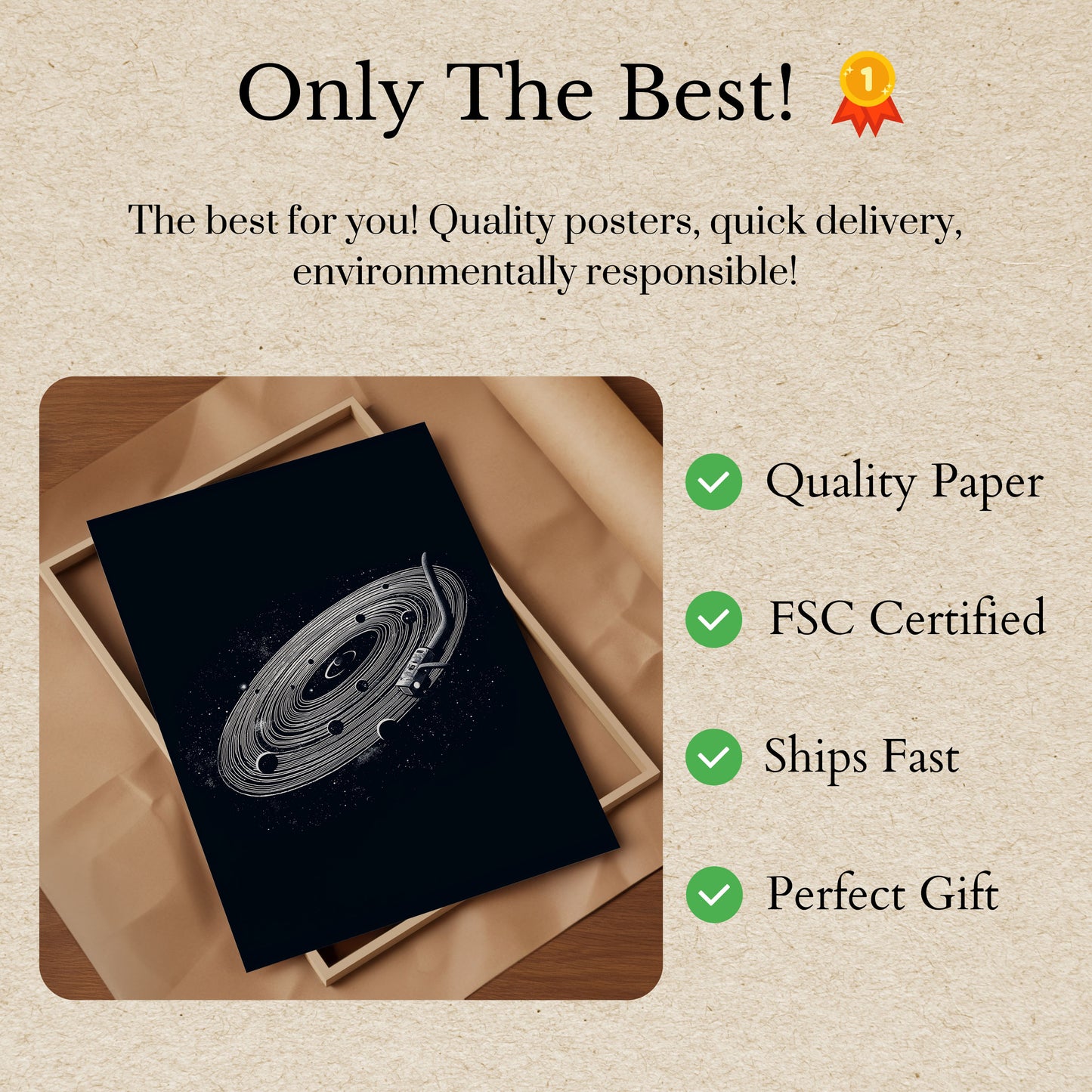 Cosmic Vinyl Galaxy Poster