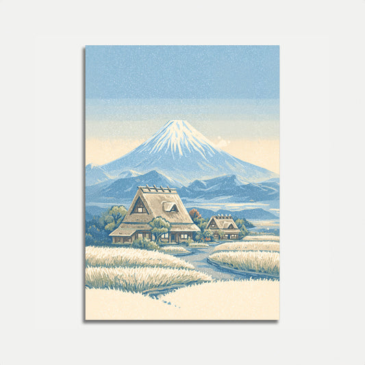 Mount Fuji Vinterby Plakat