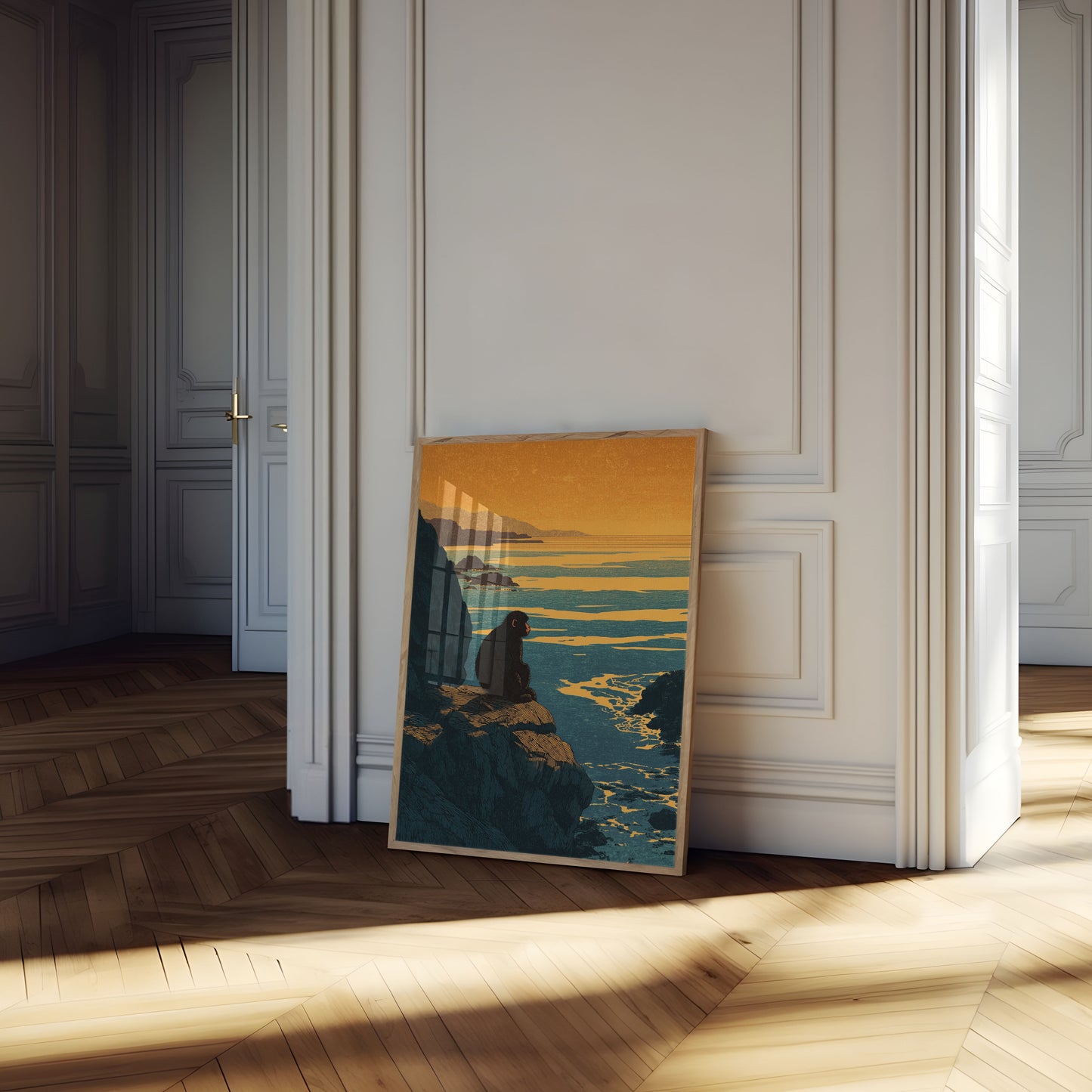 Macaco na Costa Rochosa Pôster