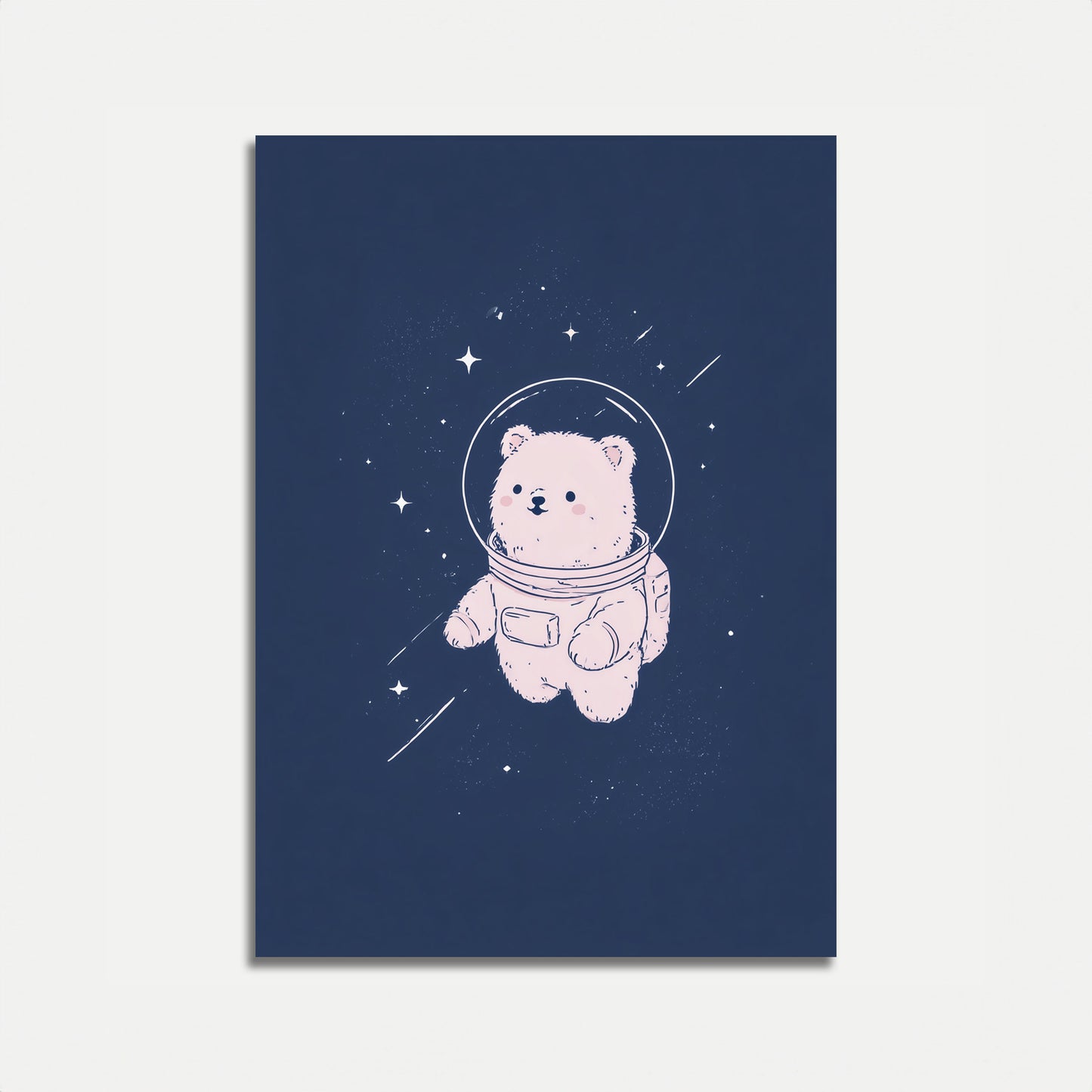 Adorable Space Bear Adventure Poster