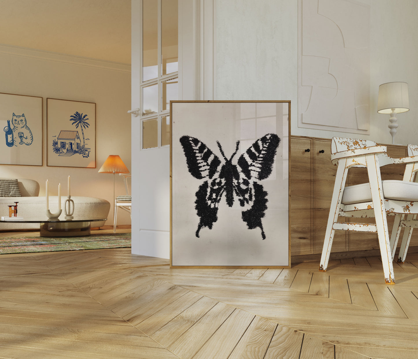 Abstract Butterfly Silhouette Poster