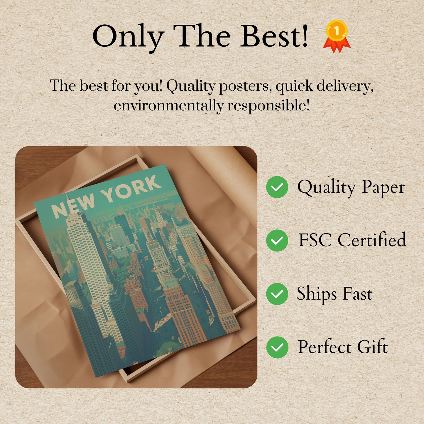 New York City Skyline Poster
