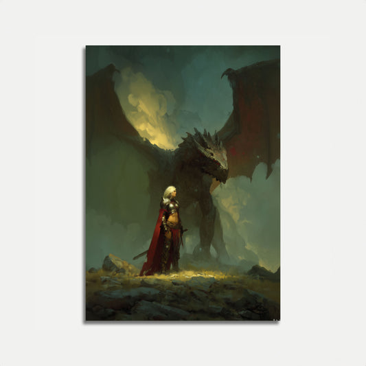 Dragon Warrior Fantasy Poster