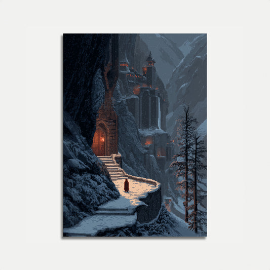 Medieval Castle in Winter Poster