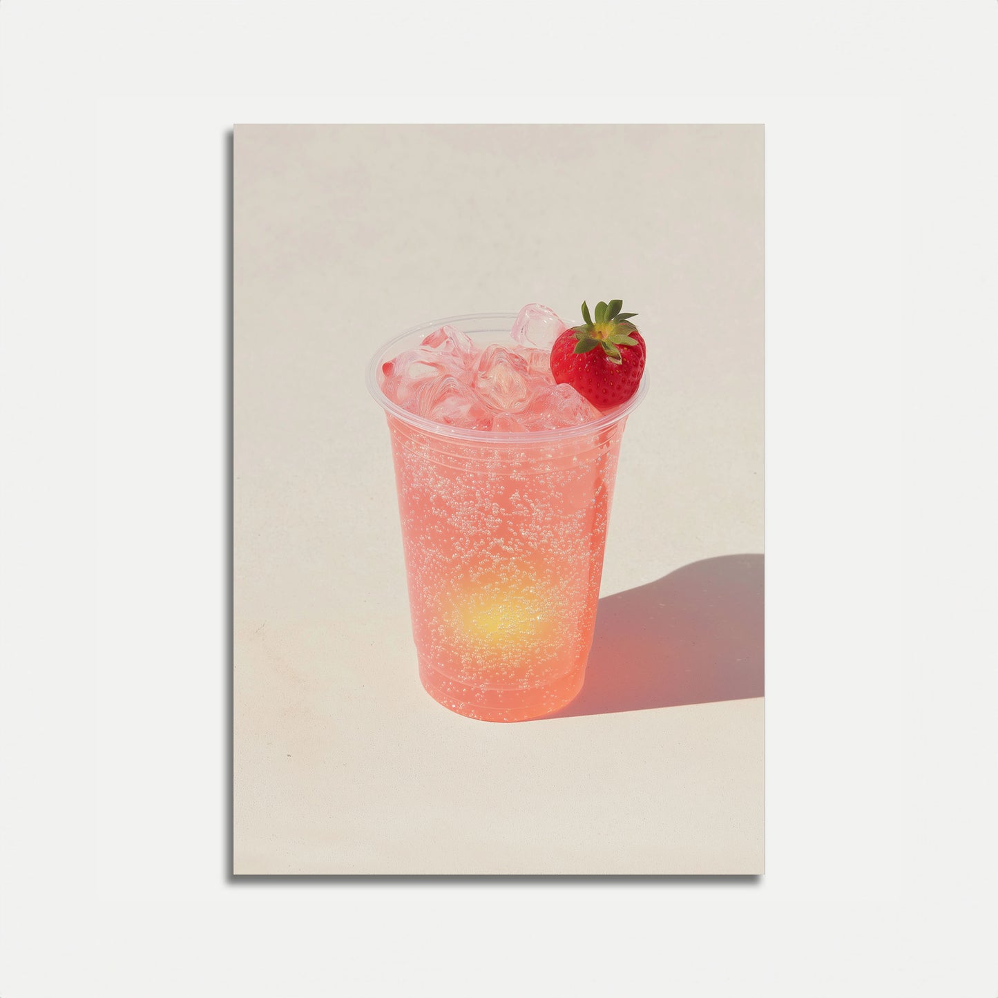 Strawberry Sparkle Refreshment Poster