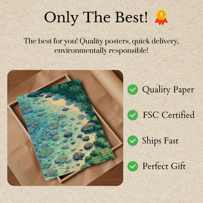 Tropical River Paradise Poster