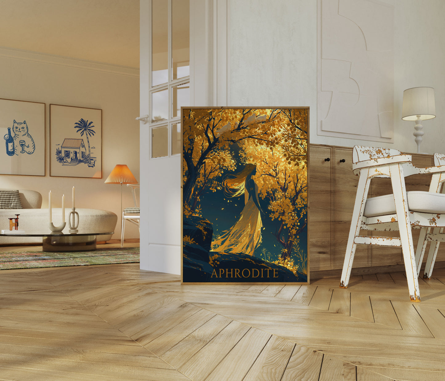Aphrodite Golden Forest Poster