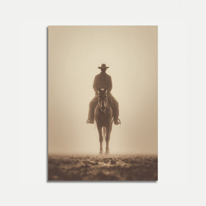 Einsamer Reiter im Sepia-Poster