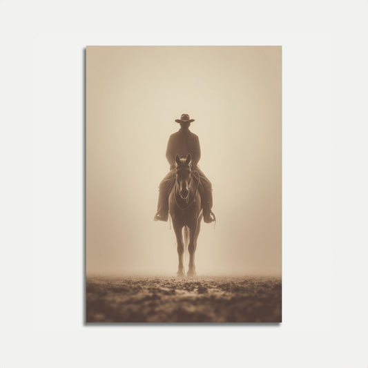 Lone Rider in Sepia Poster