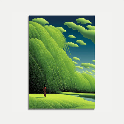 Einsamer Mönch im grünen Tal Poster