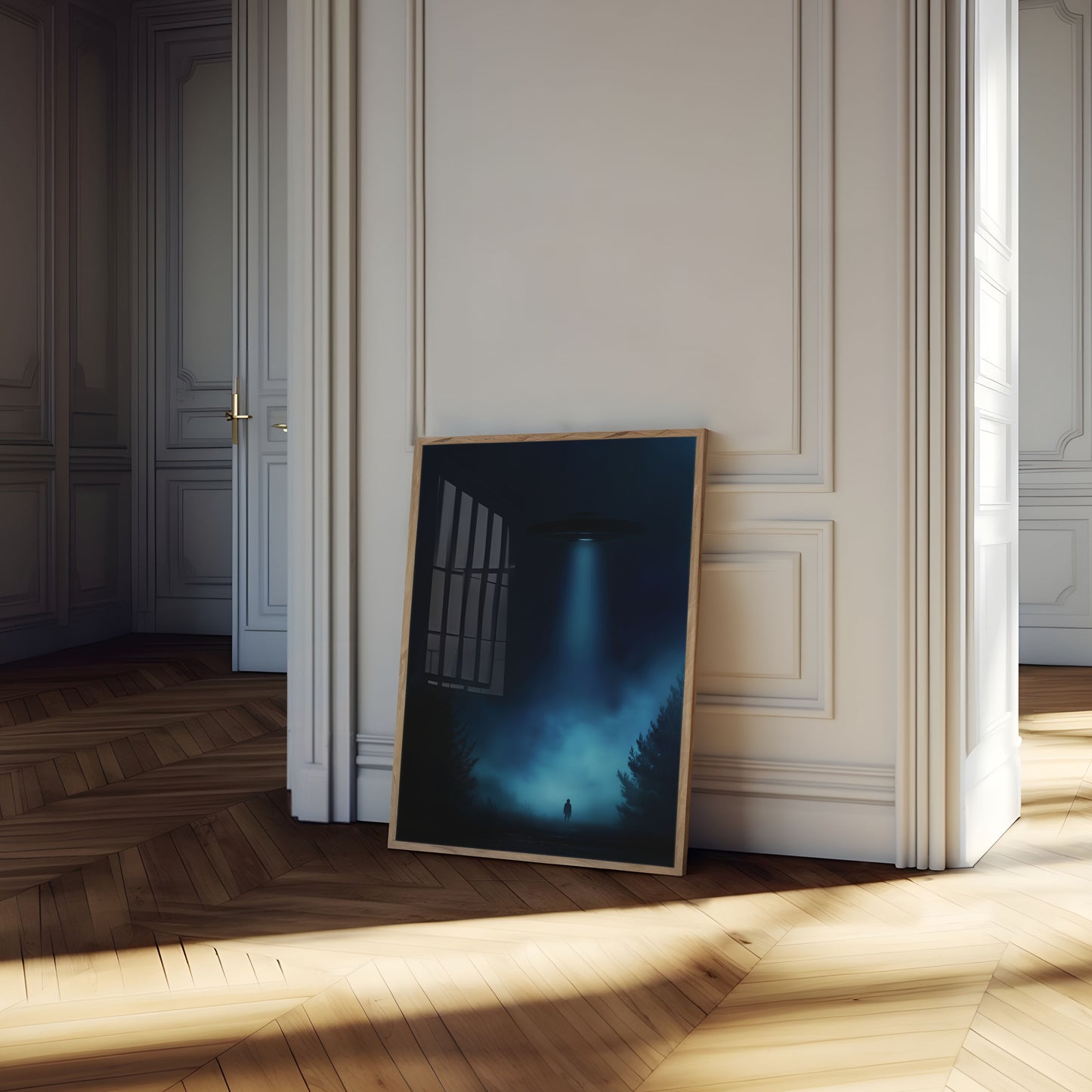 Buitenaardse Ontmoeting in het Bos Poster