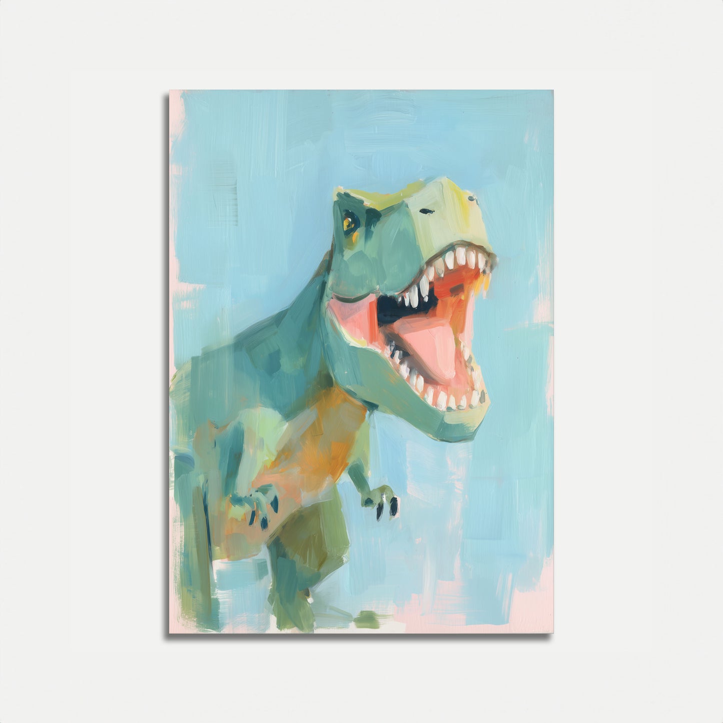 Roaring T-Rex Paleontology Poster