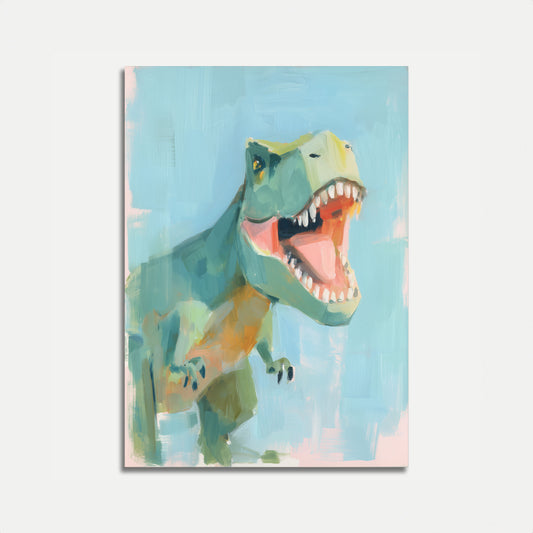 Roaring T-Rex Paleontology Poster