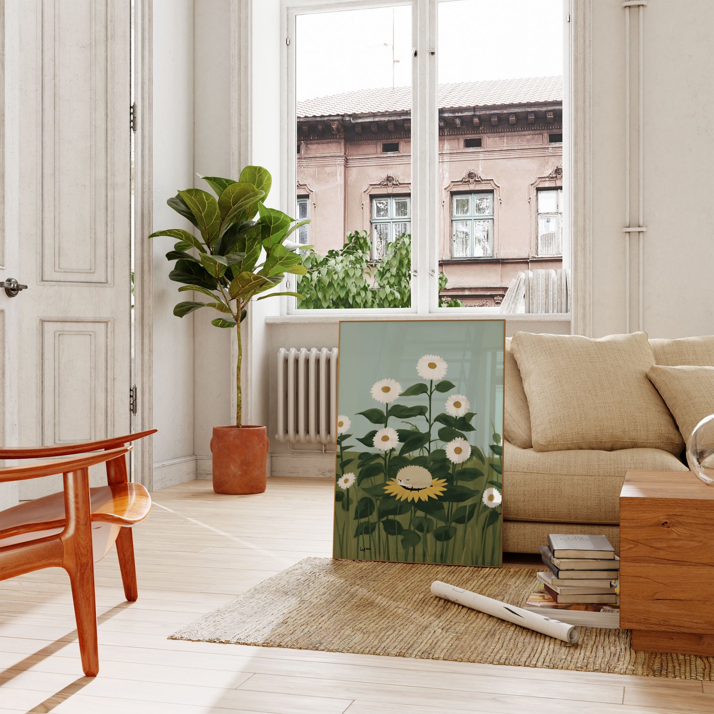 Plakat Zadowolenia na Łące Stokrotek