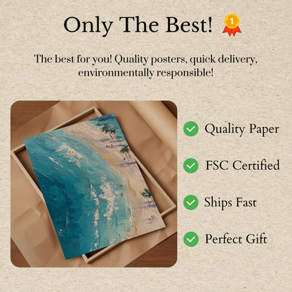 Aerial Beach Paradise Poster