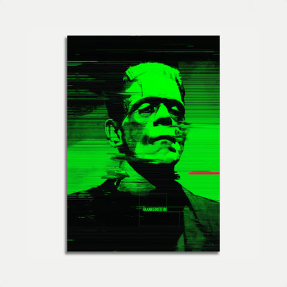 Frankenstein Monster Neon Poster