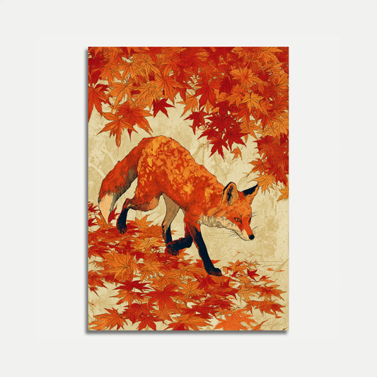 Volpe tra le Foglie d'Autunno Poster
