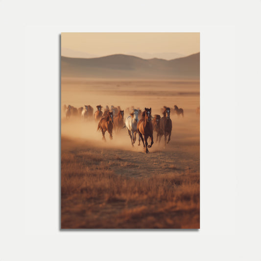 Wild Horses Running Free Poster
